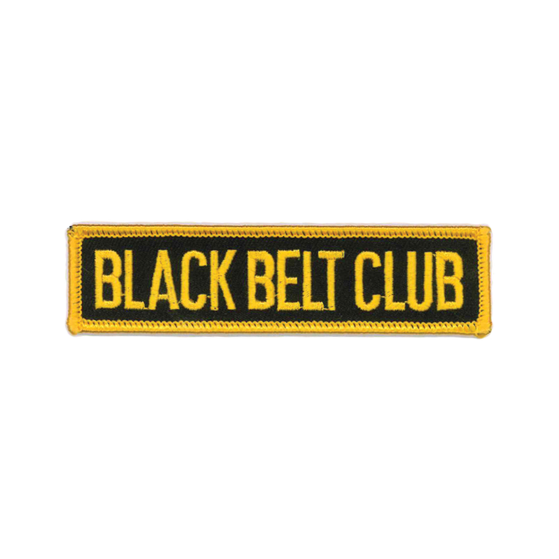 1263 Gold Black Belt Club Patch 4"W