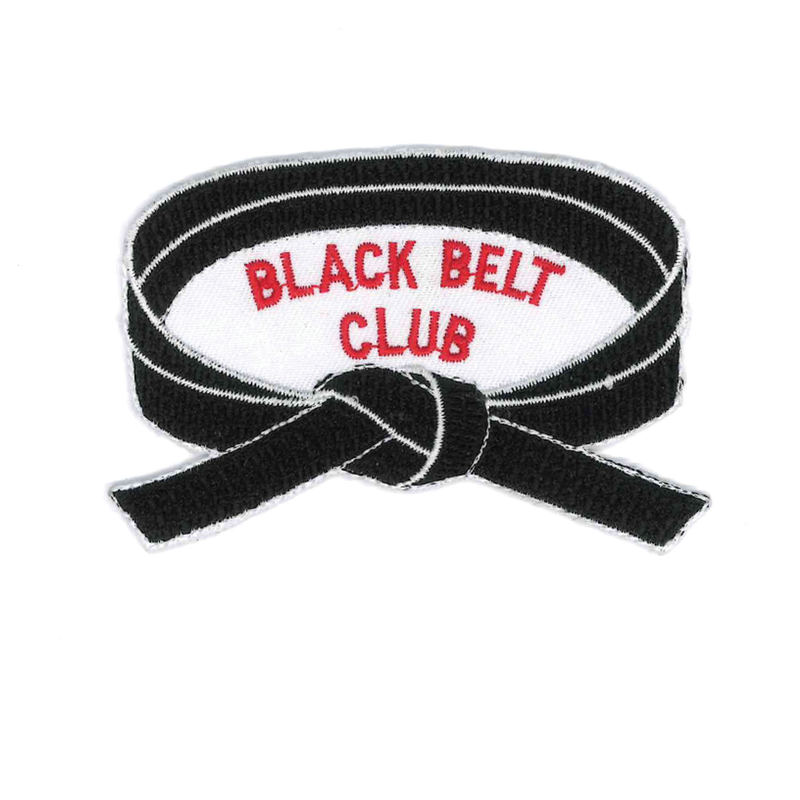 1396 Black Belt Club Patch 4"W